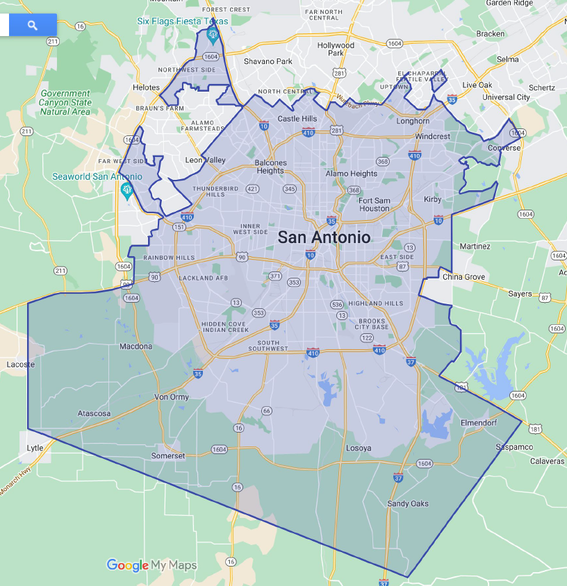 bexar county map